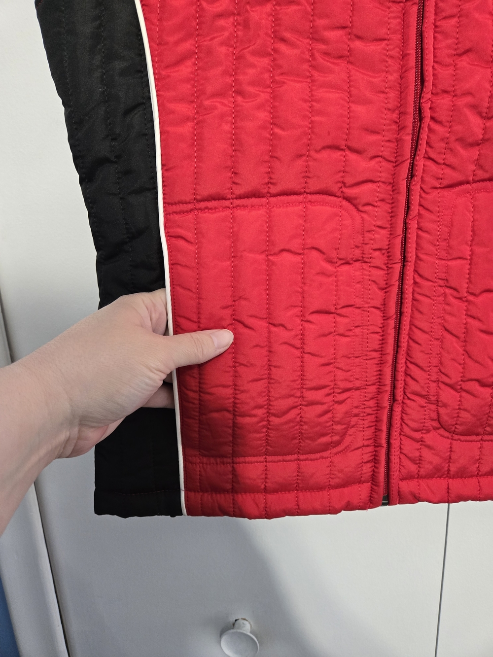 Ohio State Buckeyes Vest Womens Medium Red Quilted Full Zip G-III Sports NCAA - Picture 4 of 8